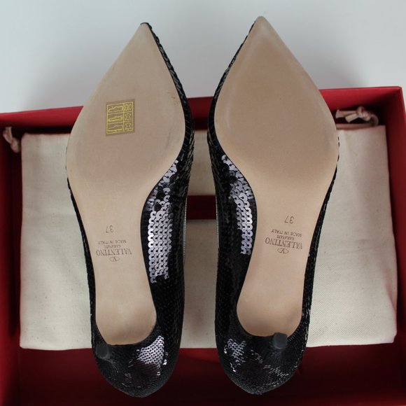 NEW VALENTINO GARAVANI Runway Sequin Dollybow Pumps - Picture 15 of 16